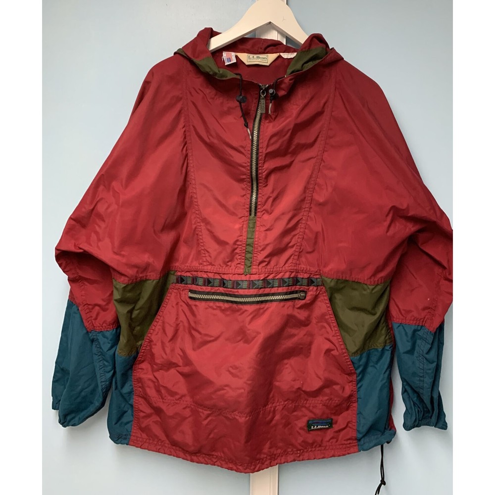 Vintage 90’s LL Bean Aztec Print Anorak Windbreaker John Mayer Size Large Flaws!